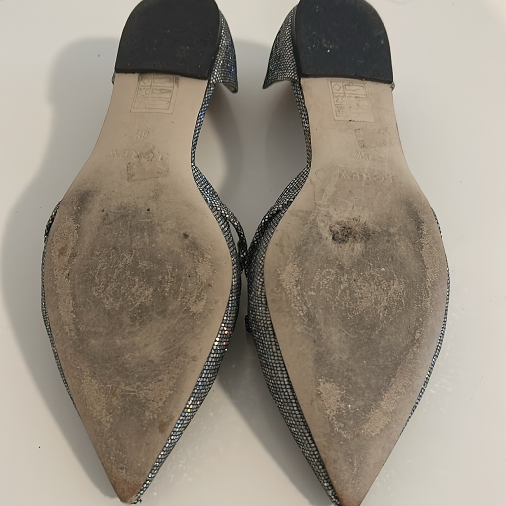 J Crew Sloan glitter D’orsay flats with mini bow 6.5 - Picture 6 of 6